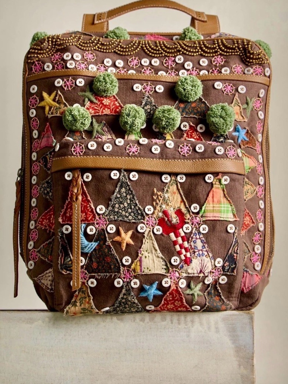 Free People We The Free X The Falls Bexley Backpack Embellished Zip Adjustable
